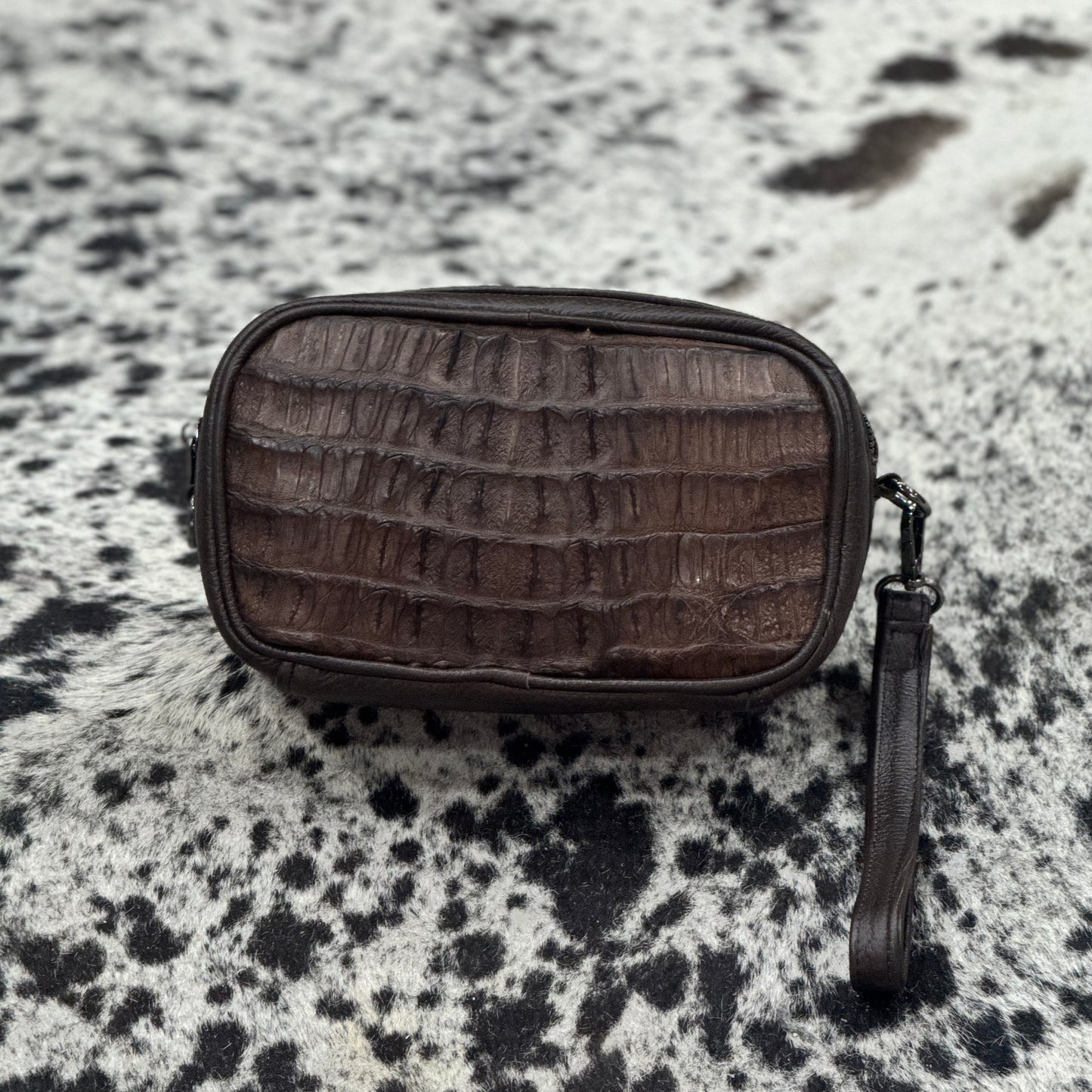 BANDOLERA COCODRILO CAFÉ