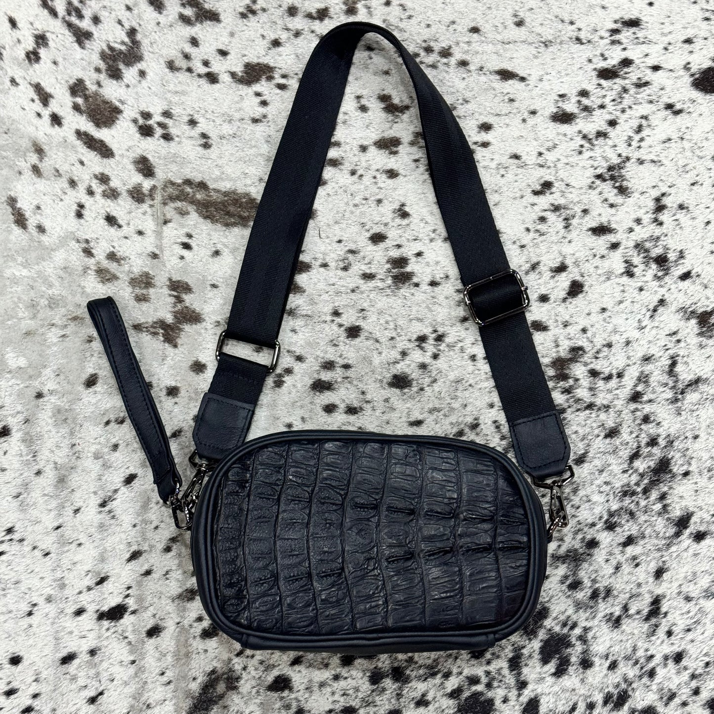 BANDOLERA COCODRILO BLACK