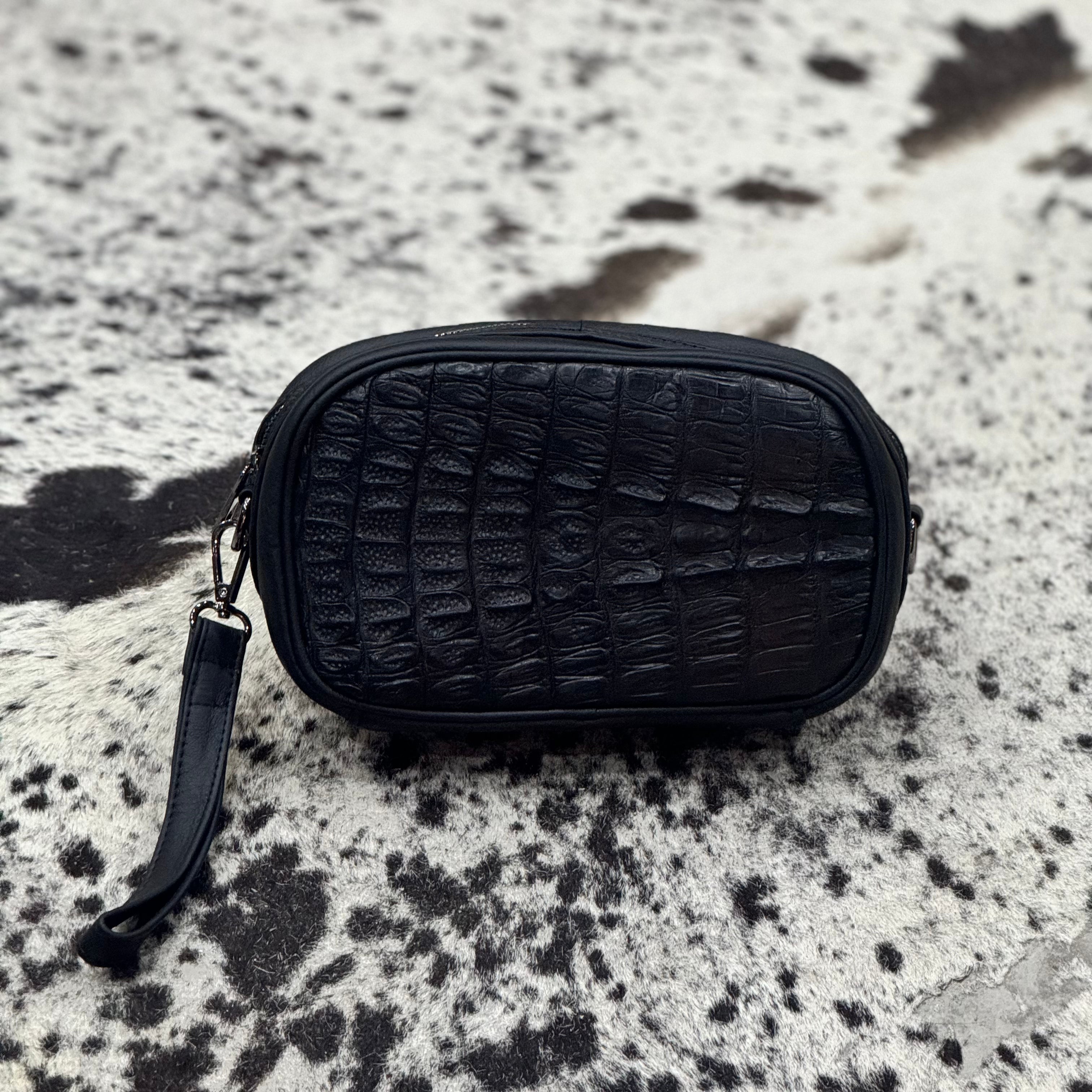 BANDOLERA COCODRILO BLACK