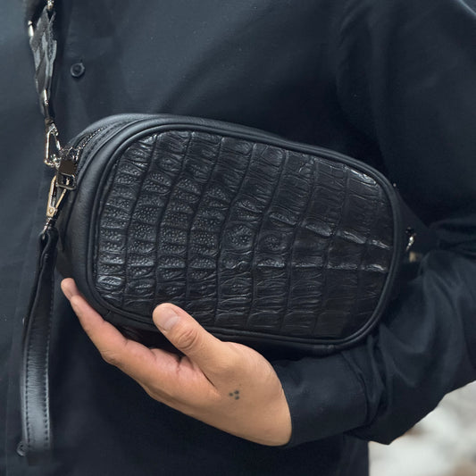 BANDOLERA COCODRILO BLACK